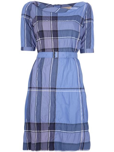 blue plaid burberry baby dress|Burberry brit sleeveless print dress.